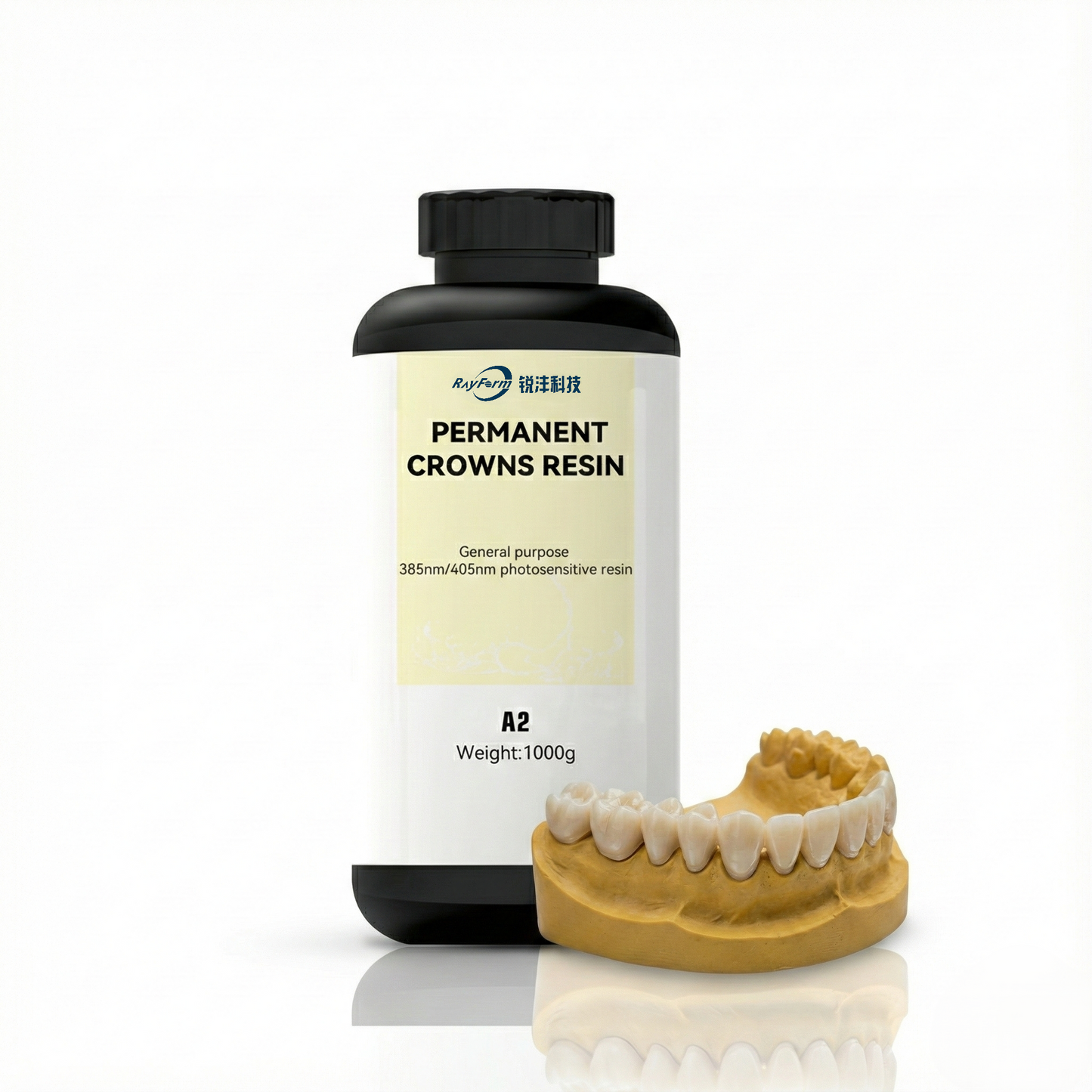 Dental Permanent Crown 3D Printing Resin (20% Ceramic Powder, Shade A2)